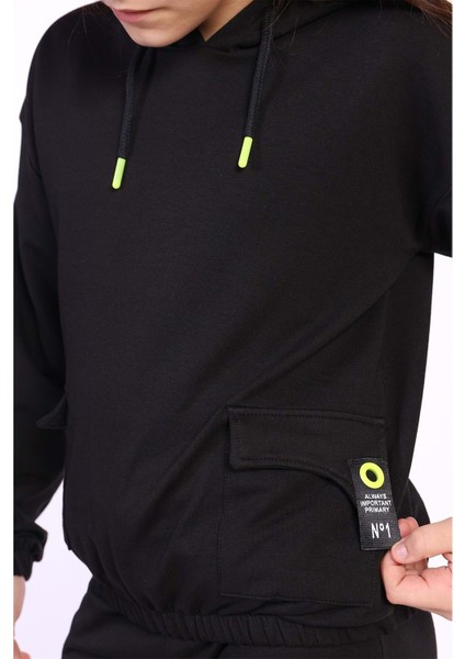 Toontoy Kız Çocuk Cepli Armalı Eşofman Takım fiyatları