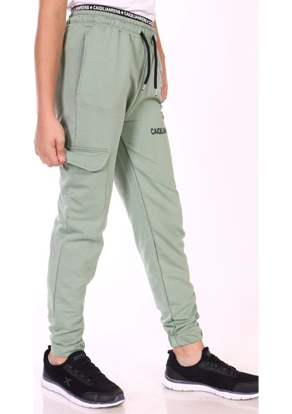 Toontoy Kız Çocuk Cep Detaylı Baskılı Eşofman Alt