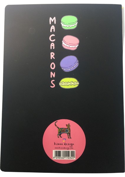 Siyah Defter Macaron