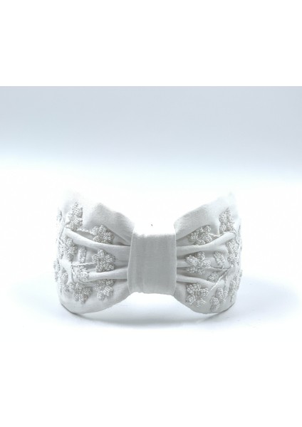 Gelin Çiçeği Taş ve Boncuk Işlemeli Beyaz Taç fiyatları