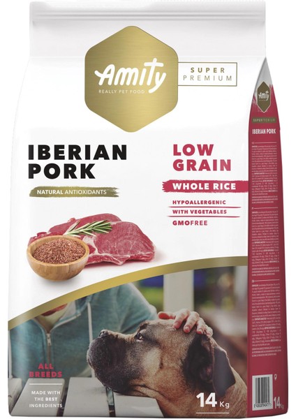 Unica Classe Amity Super Premium Az Tahıllı Iberian Pork Yetişkin Köpek Maması 14 kg