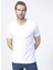 Beyaz Erkek Basic Modal T-Shirt ROMEO-V 4