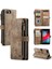 Apple iPhone 6 Plus / 6s Plus / 7 Plus / 8 Plus Için Vintage Pu Deri Çok Fonksiyonlu Flip Cüzdan Fermuar Kılıf Kart Yuvaları Standı Kapağı Kahverengi (Yurt Dışından) 1