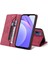 Xiaomi Redmi 9t / 9 Power Için Premium Vintage Pu Deri Kılıf Mat Cüzdan Çevirme Standı Kapağı Kırmızı (Yurt Dışından) 3