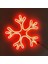Neon Işıklı Kar Tanesi Yılbaşı Süsü 220V Kırmızı 28 cm 1