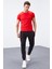 Tommylife Siyah Erkek Fermuar Cepli Dar Kalıp Jogger Eşofman ALT-84343 5