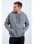 Tommy Life Gri Melanj Kanguru Cep Kapüşonlu Rahat Form Erkek Sweatshirt - 88013 1