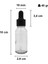 20 cc Şeffaf Damlalık Metal Siyah Sızdırmaz Kapaklı 20 ml Dropper Cam Serum Şişesi 6 Adet 2