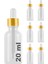 20 cc Şeffaf Damlalık Metal Gold Sızdırmaz Kapaklı 20 ml Dropper Cam Serum Şişesi 6 Adet 1