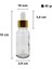 20 cc Şeffaf Damlalık Metal Gold Sızdırmaz Kapaklı 20 ml Dropper Cam Serum Şişesi 6 Adet 2