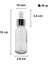 20 cc Şeffaf Damlalık Metal Gümüş Sızdırmaz Kapaklı 20 ml Dropper Cam Serum Şişesi 6 Adet 2