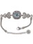 925 Ayar Gümüş Otantik El Işçiliği Telkari Doğal Sky Blue Topaz Taşlı Kadın Bileklik 1