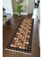 Yolluk Kilim Desenli Otantik Siyah Kaymaz Kesme Yıkanabilir Ince Dijital Baskı Koridor Halısı 1