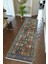 Yolluk Kilim Desenli Otantik Lacivert Kaymaz Kesme Yıkanabilir Ince Dijital Baskı Koridor Halısı 1