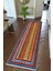 Yolluk Kilim Desenli Otantik Bordo Kaymaz Kesme Yıkanabilir Ince Dijital Baskı Koridor Halısı 1