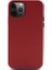 Apple iPhone 12 Pro Kılıf Kadife İç Yüzey Deri Görünüm Özel Tasarım Kajsa Litchi Kapak Kırmızı 1
