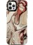 Apple iPhone 12 Pro Max Kılıf Ebru Sanatı Tasarımlı Kajsa Lava Kapak NO1 Renkli 1