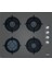 POP6C9O10L Serie 2 Gazlı Ocak 60 cm Sert Cam, Antrasit Gri 1