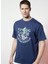 I-N16 Bisiklet Yaka Kısa Kol Lacivert Erkek T-Shirt 4