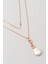 18 Ayar Rose Altın Kaplama 45 cm Gümüş Pearlshine İnci Kolye 1