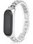 puluz Xiaomi Mi Band 4 / 3 Için 3 Boncuklu Çelik Kordonlu Saat Gümüş (Yurt Dışından) 2