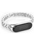 puluz Xiaomi Mi Band 4 / 3 Için 3 Boncuklu Çelik Kordonlu Saat Gümüş (Yurt Dışından) 3