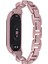 puluz Xiaomi Mi Band 6 / 5 Için 8 - Şekilli Elmas Alaşımlı Kordonlu Saat Pembe (Yurt Dışından) 2
