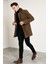 Slim Fit Pamuklu Kaşe Kaban Erkek Kaban 5840099 1