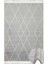 Qormi Gri Geometrik Polyester Makine Oda Salon Halısı Yolluk 1