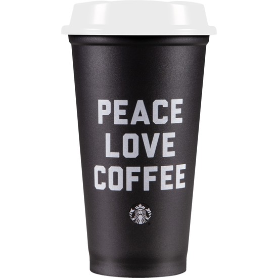 Starbucks® Siyah Reusable Cup "peace-Love-Coffee" 473 ml - 11103456