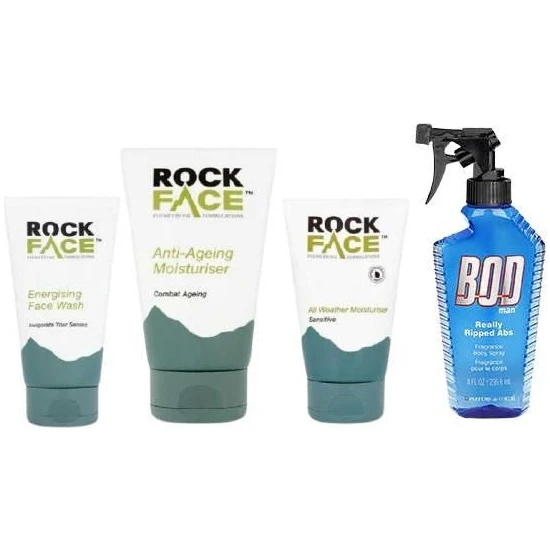 Rock Face Erkek Banyo Bakım Seti-Bodman Really Ripped Abs Vücut Spreyi 236ML