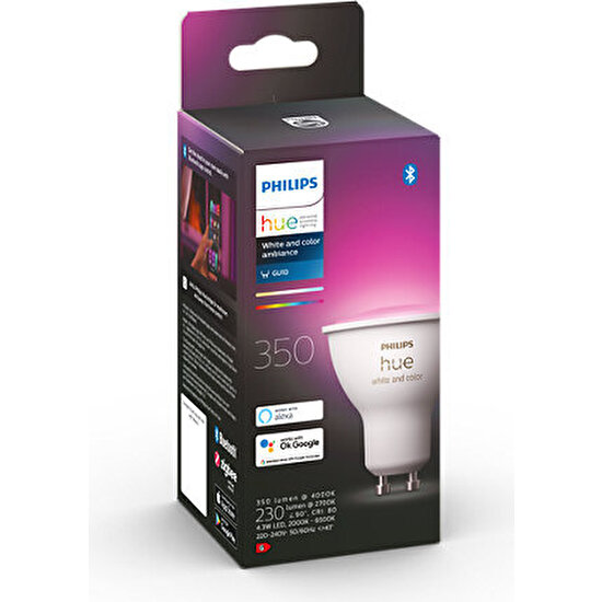 Philips Hue Renkli Akıllı Ampul GU10 Spot Ampul Bluetooth Özellikli