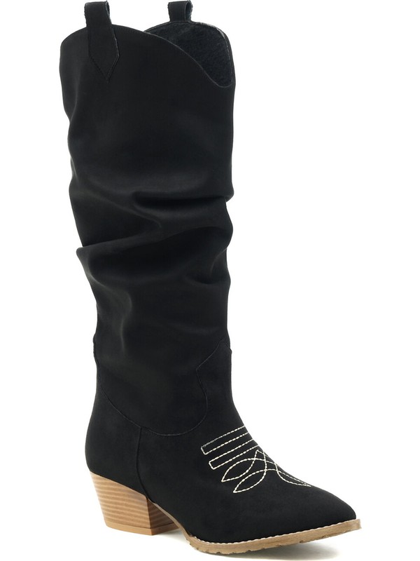 Butigo Kolly 1pr Siyah Kadın Topuklu Çizme