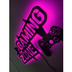 Dekoraven Gaming Zone LED Işıklı Ahşap Tablo