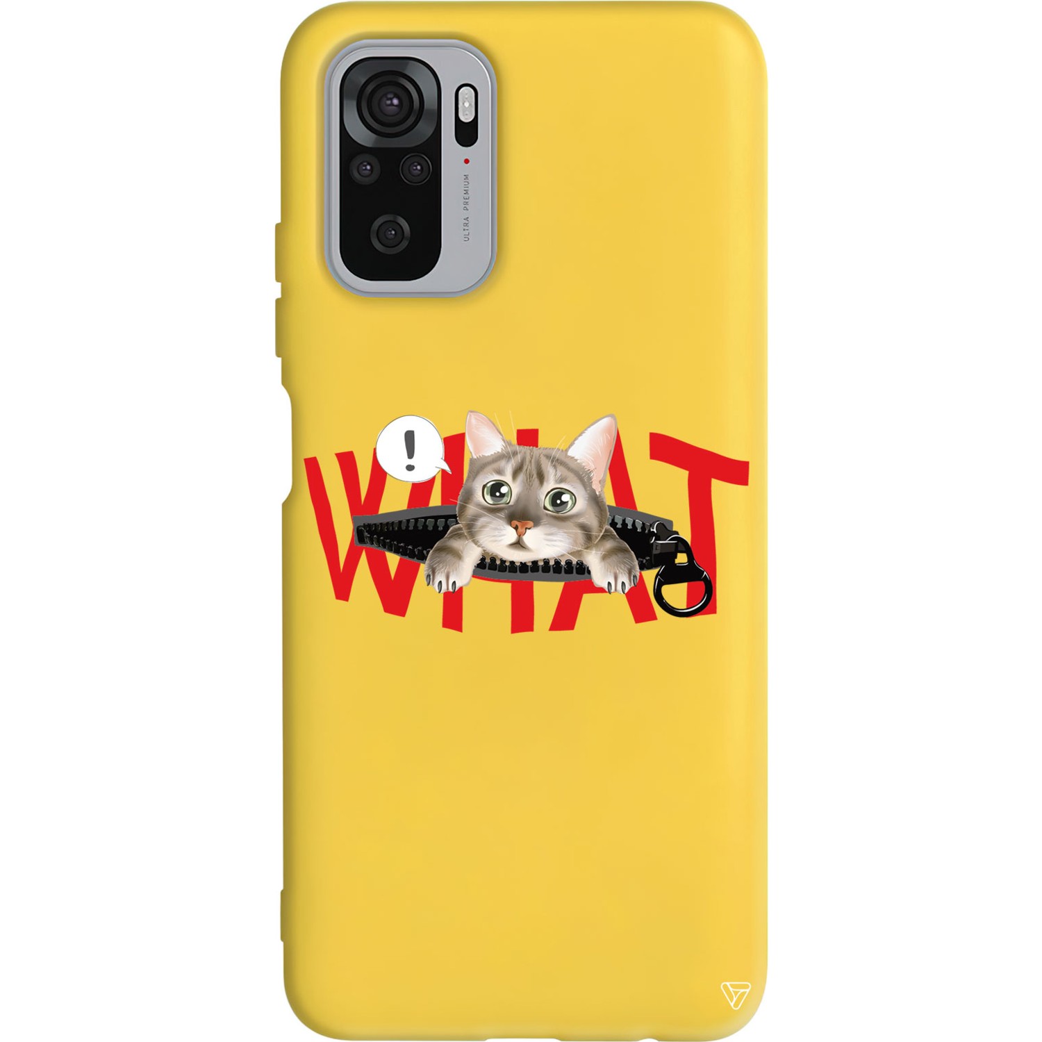 Trihed Redmi Note 10 Sarı Renkli Silikon What! Kedi Telefon Fiyatı