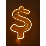 Dekoraven Dolar Neon Şekiller Işaret Neon LED Dekoratif Duvar Aydınlatması Neon Duvar Yazısı