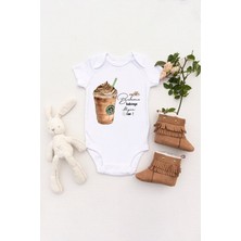 Tuğba Baby Unisex Bebek Babamın Kahveye Ihtiyacı Var Baskılı Body Zıbın