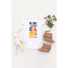 Tuğba Baby Unisex Bebek Hediyen Geldi Teyze Baskılı Body Zıbın