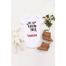 Tuğba Baby Unisex Bebek Iyi Ki Varım Dimi Yenge Baskılı Body Zıbın