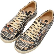 Kadın Vegan Deri Çok Renkli Sneakers - Warner Bros Expecto Patronum Harry Potter Tasarım