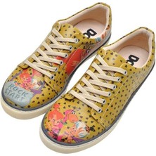 Kadın Vegan Deri Çok Renkli Sneakers - Warner Bros Rock Stars Çakmaktaşlar Tasarım
