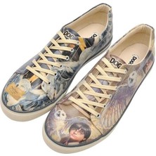 Erkek Vegan Deri Çok Renkli Sneakers - Warner Bros Harry and Hedwig Harry Potter Tasarım