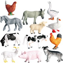 Lovoski Gerçekçi Minyatürler Çiftlik Hayvanları Plastik Domuz Köpek Koyun Hayvan Eğitim (Yurt Dışından)