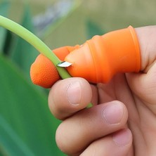 Fırsat Geldi Silikon Parmak Koruyucu Meyve Toplama Aracı Bahçe Kesme Bıçak Eldiven