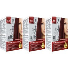 Alix 50ML Kit Saç Boyası 4.6 Ateş Kızılı (3 Lü Set)