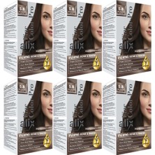 Alix 50ML Kit Saç Boyası 5.8 Büyüleyici Kahve (6 Lı Set)