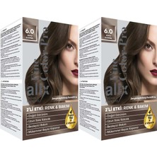 Alix 50ML Kit Saç Boyası 6.0 Koyu Kumral (2 Li Set)