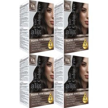 Alix 50ML Kit Saç Boyası 3.0 Koyu Kahve (4 Lü Set)