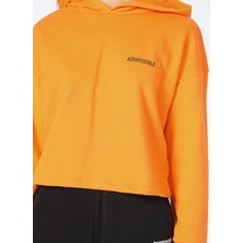 Aeropostale Gaia Kapüşonlu Uzun Kollu Turuncu Kadın Sweatshirt