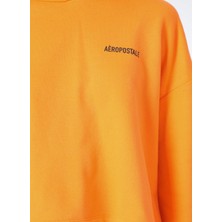 Aeropostale Gaia Kapüşonlu Uzun Kollu Turuncu Kadın Sweatshirt